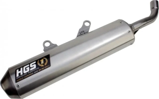 Koncovka výfuku HGS SILENCER pro KAWASAKI KX 85 rok 2002-2026 grey/steel KT-802-SSG