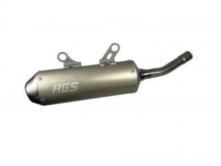 Koncovka výfuku HGS SILENCER pro YAMAHA YZ 250 rok 2002-2026 styl round (kulatý) grey/steel YT-202-SSG