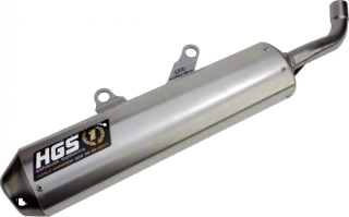 Koncovka výfuku HGS SILENCER pro YAMAHA YZ 250 rok 2002-2026 styl enduro grey/steel YE-202-SSG