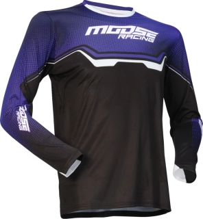 Dětský motokrosový-enduro dres MOOSE OFFROAD QUALIFIER barva černá/bílá/fialová