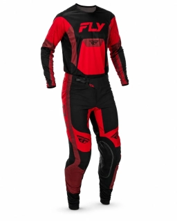 a Lehký a maximálně pohodlný motokrosový komplet kalhot+dresu FLY RACING LITE USA 2026 barva šedá/černá velikost 34+L