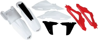 a Sada plastů pro motocykl UFO BODY KIT pro HUSQVARNA TC 250 rok 2011-2012 bílá/černá/červená 