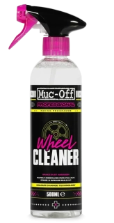Čistič motocyklových kol s indikátorem účinku MUC-OFF WHEEL CLEANER balení 500 ML, pro eloxované, leštěné, lakované povrchy s čirým lakem 
