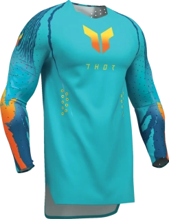 Lehký a pružný motokrosový - enduro dres THOR SPORTMODE DAMASCUS barva aqua