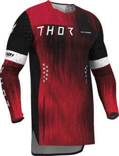 Lehký a pružný motokrosový - enduro dres THOR SPORTMODE VANISH barva červená/černá