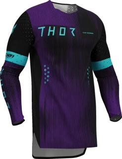 Lehký a pružný motokrosový - enduro dres THOR SPORTMODE VANISH barva černá/fialová
