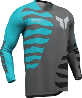 Motokrosový / enduro dres THOR LAUNCHMODE SHREDDER barva šedá/modrá