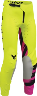 Dětské sportovní motokrosové kalhoty THOR LAUNCHMODE SHOCKIE barva acid/fuchsia