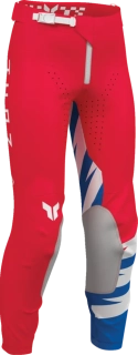 Dětské sportovní motokrosové kalhoty THOR LAUNCHMODE SHOCKIE barva červená/modrá