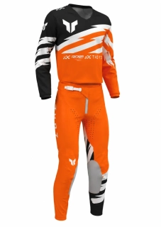 A Dětský sportovní motokrosový komplet kalhot a dresu THOR LAUNCHMODE SHOCKIE barva oranžová/černá velikost 24+M