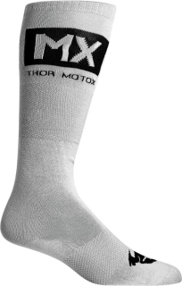 Dětské motokrosové ponožky-podkolenky THOR MX SOCK barva šedá/černá vel. 32-38