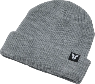 Pletená čepice THOR BEANIE ICONIC SAND barva šedá