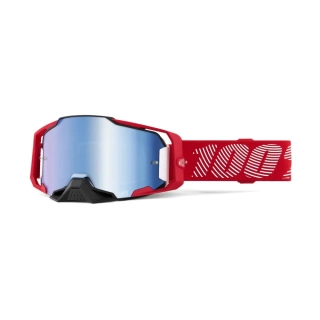 Motokrosové brýle 100% ARMEGA mM1 50005-10054 s červeným zrcadlovým objektivem