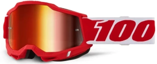 Dětské motokrosové brýle 100% ACCURI 2 JUNIOR RD001 červené zrcadlové plexi