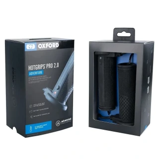 Vyhřívané rukojeti s integrovaným ovládáním - gripy na motocykl OXFORD HOTGRIPS PRO 2.0 ADVENTURE EL400 pro řídítka o průměru 7/8" (22 mm)