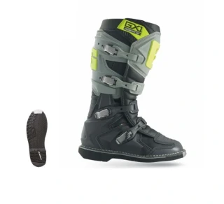 Motokrosové boty GAERNE GX1 / GX-1 barva anthracite/fluo žlutá
