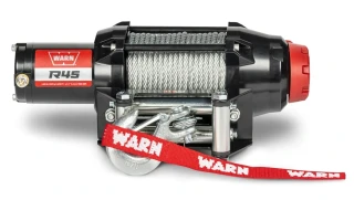 Elektrický naviják pro ATV a UTV WARN MODEL R45 WIRE ROPE WINCH 110045 s ocelovým lanem o délce 15,2 m x průměr 6,35 mm, tažná síla 2041 kg (4500 lb)