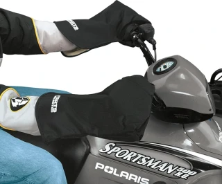 Návleky na řidítka k ochraně rukou před chladem/zimní návleky na ruce PARTS UNLIMITED DELUXE  SNOPAWS  barva černá-pár