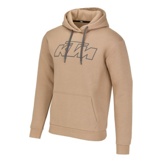 Pánská mikina s kapucí KTM ESSENTIAL HOODIE barva pískově hnědá