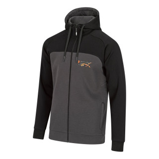 Pánská mikina s kapucí na zip KTM GFX ZIP HOODIE černá/šedá