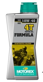 Moderní polosyntetický kvalitní motorový olej pro 4-taktní motocykly MOTOREX FORMULA 4T 10W/40 balení 1 litr