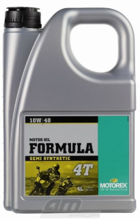 Moderní polosyntetický kvalitní motorový olej pro 4-taktní motocykly MOTOREX FORMULA 4T 10W/40 balení 4 litry