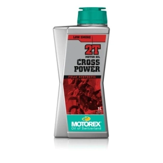 Plně syntetický, vysoce výkonnostní motorový olej pro 2-taktní motocykly MOTOREX CROSS POWER 2T balení 1 litr
