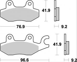 Brzdové destičky Kyoto přední Honda VT 125 C2 Shadow 99-