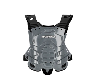 Motokrosový chránič hrudi a zad ACERBIS PROFILE CHEST PROTECTOR pro jezdce s výškou mezi 160 cm a 185 cm, barva šedá