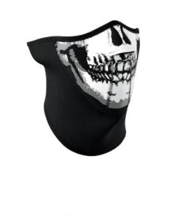 Ochranná neoprenová maska na obličej ZANHEADGEAR WNFM002H3 PANEL HALF MASK SKULL