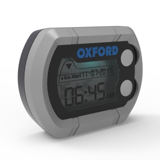 Voděodolné hodiny s teploměrem na motocykl OXFORD DIGI CLOCK OX562