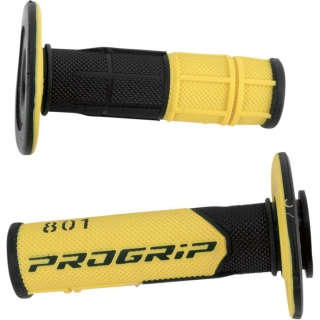 Dvouvrstvé motokrosové rukojeti - gripy Progrip 801 černo/žluté