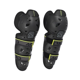 a Kolenní chrániče/chránič kolen ACERBIS PROFILE 2.0 - KNEE GUARDS velikost pro dospělé jezdce, barva černá/žlutá fluo - pár