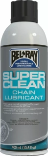 a Mazivo na řetěz BEL-RAY SUPER CLEAN CHAIN LUBE LUBRICANT balení 400 ML