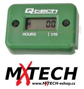 Měřič motohodin QTECH zelený