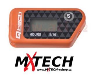 A Bezdrátový měřič motohodin resetovatelný QTECH oranžový