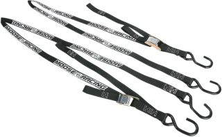 Upínací kurty - popruhy MOOSE RACING Heavy-Duty Tie-Downs ČERNÉ - pár