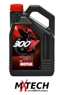 Syntetický olej MOTUL 300V 15W50 4T Factory line 4L