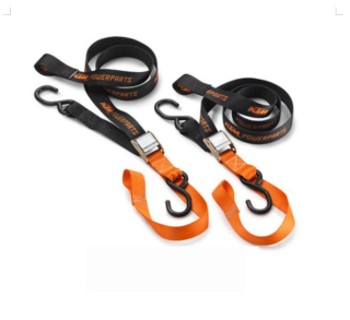 Upínací kurty - popruhy KTM TIE DOWNS WITH HOOKS - sada 2 kusů 