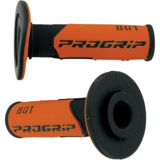 Dvouvrstvé motokrosové rukojeti - gripy Progrip 801 černo/oranžové