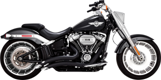 Kompletní výfuk Vance & Hines Black Big Radius pro motocykly Harley Davidson FLFB, FLFBS,  FXDR, FXBRS 2018 - 2019 černý