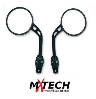 Univerzální zrcátka pro 22 mm (7/8 ") řidítka UFO ČERNÉ - pravé+levé