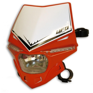 Univerzální přední maska se světlem UFO STEALTH HEADLIGHT (12V/35W & LED) 