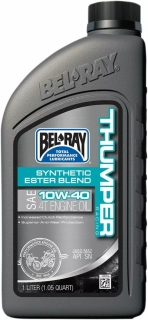 Olej BEL-RAY THUMPER 10W-40 RACING SYNTHETIC ESTER BLEND 4T ENGINE OIL balení 1 litr 