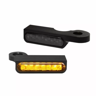 Led blinkry na řidítka motocyklu HEINZ BIKES TURN SIGNALS pro HARLEY DAVIDSON XL rok 2014-2020 barva černá