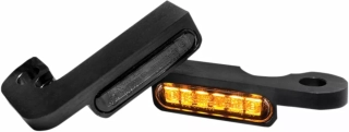 Led blinkry na řidítka motocyklu HEINZ BIKES TURN SIGNALS pro HARLEY DAVIDSON DYNA rok 1999-2017 barva černá