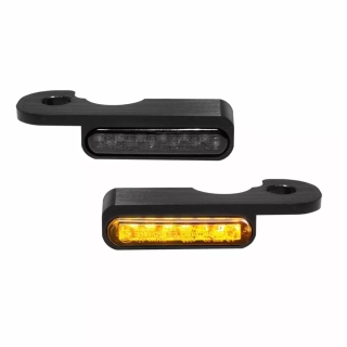 Led blinkry na řidítka motocyklu HEINZ BIKES TURN SIGNALS pro HARLEY DAVIDSON FXSE ( PRO STREET BREAKOUT, CVO A FXSBSE BREAKOUT CVO W ) HYDRAULICKÁ SPOJKA 2016-2017 barva černá