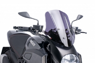 Plexi PUIG TOURING Ducati DIAVEL 2011-2013 tmavý kouř