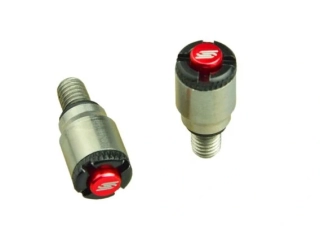 Odvzdušňovací mikro ventilky (pár) SCAR SHOWA/KAYABA  - ČERVENÁ VERZE M5 ( 5 mm x 0,8 )