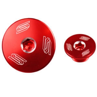 Zátka motoru boční SCAR ENGINE PLUG pro HONDA CRF 150/250/450 červená